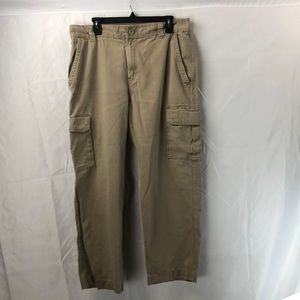 Basic Edition 36x30 cargo pants 5 pockets, tan, some minor wear.